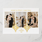 Kerst, fijn en fijn folie feestdagenkaart (Voorkant)