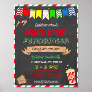 Kerst Film Nachtschool evenement sjabloon Poster