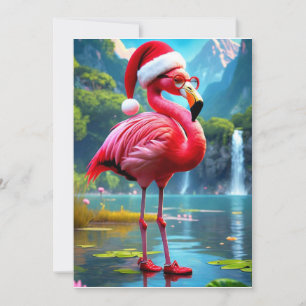 Kerst Flamingo Als Kerstman-47476 Kaart