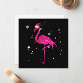 Kerst Flamingo Essential Notitiekaartje (Voorkant / Achterkant in situ)