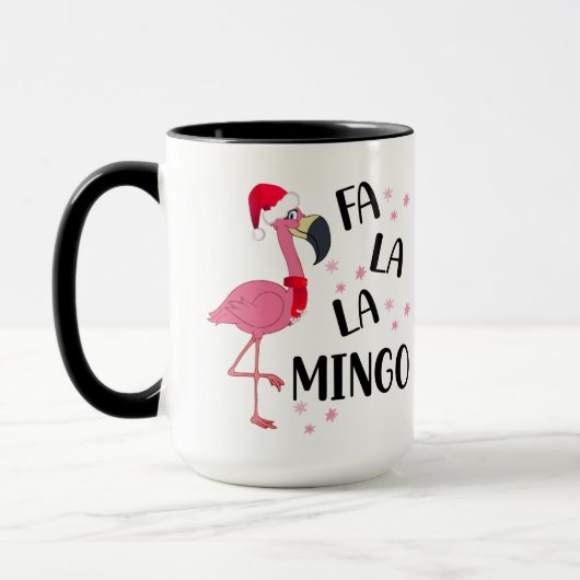Kerst Flamingo Mok (Links)