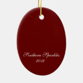 Kerst Flamingo Ornament (Achterkant)