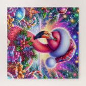 Kerst Flamingo Puzzel (Horizontaal)