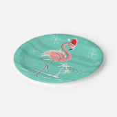 Kerst Flamingo Stripe papier bord (Gekanteld)
