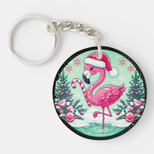 Kerst Flamingo Sublimatie Clipart-10424 Sleutelhanger