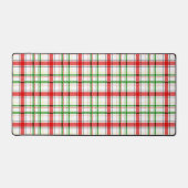 Kerst Flanel Plaid Tartan Design - Wit Bureaumat (Voorkant)
