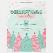 Kerst fleece deken, groot 60 "x 80" (Voorkant)