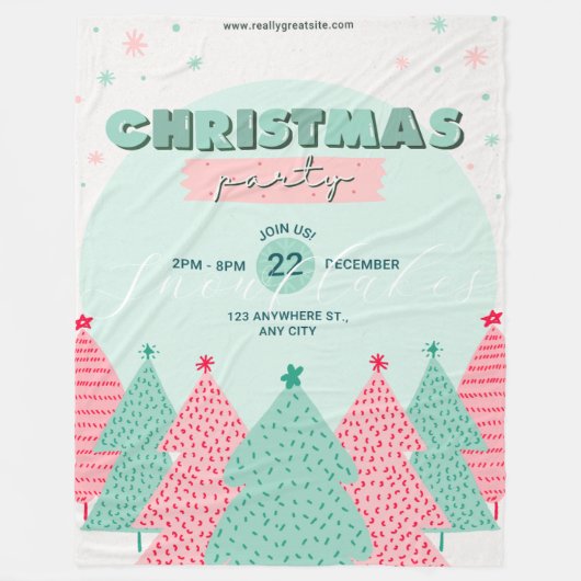 Kerst fleece deken, groot 60 "x 80" deken (Voorkant)