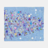 Kerst Fleece Deken Mooie Kerstboom (Voorkant (Horizontaal))