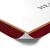 Kerst Floral Crest Monogram Huwelijk Welkom Poster (Hoek)