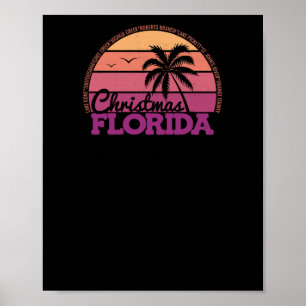 Kerst Florida Retro Sunset Lokale Pride Logo St Poster