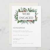 Kerst Foliage Engagement Party Uitnodiging (Voorkant / Achterkant)