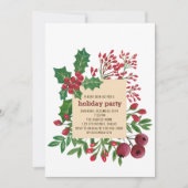 Kerst Foliage Vakantie Party Kaart (Voorkant)