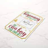 Kerst Folie Funny Gift Kaart Voucher Holder (Gedraaid)