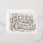  kerst folie uitnodiging briefkaart (Voorkant / Achterkant)