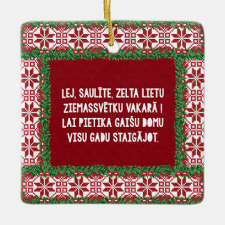 Kerst Folk Song III Latviesu Tautasdziesma Keramisch Ornament