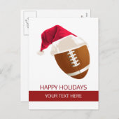 Kerst football Ball Santa Hat briefkaarten (Voorkant / Achterkant)