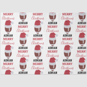 Kerst Football Gridiron Ball Aangepaste naam Tissuepapier