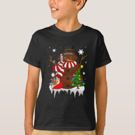 Kerst Football Sneeuwman Football Lover Merry XM T-shirt