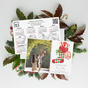 Kerst-foto 2026 kalender 'Vreugde voor de Wereld' Feestdagenkaart