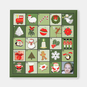 Kerst Foto Adventkalender Magneet