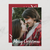 Kerst Foto Briefkaart | Aangepaste begroeting (Voorkant / Achterkant)