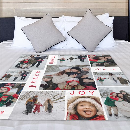 Kerst foto collage  fleece deken
