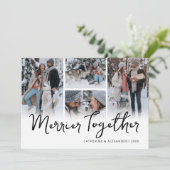Kerst Foto Collage 'Samen Kerstmis' Feestdagenkaart (Staand voorkant)