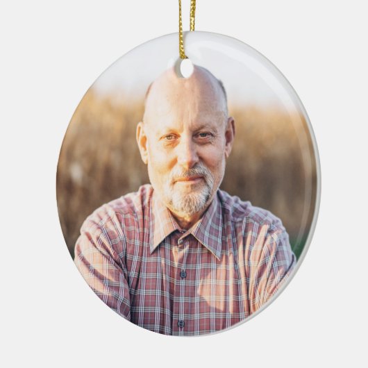 Kerst Foto Definisie Vader Papa Keramisch Ornament (Links)