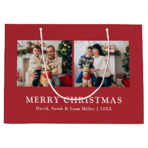 Kerst foto geschenkzakken groot cadeauzakje