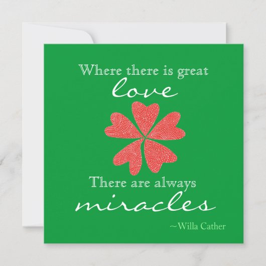 Kerst foto kaart 'Liefde & Mirakels' (Voorkant)