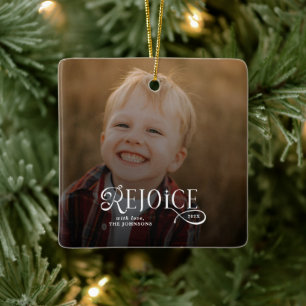 Kerst Foto met Christelijke Viering Keramisch Ornament