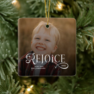 Kerst Foto met Christelijke Viering Keramisch Ornament