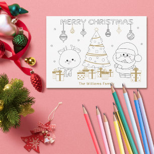 Kerst Foto Naam Aangepaste Kleur Fun Cute Feestdagenkaart
