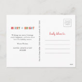 Kerst Fotocollage Groen Vrolijk en Helder Feestdagenkaart (Achterkant)