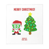 Kerst FrankenCheese Notitieblok (14 cm x 15,2 cm) (Voorkant)