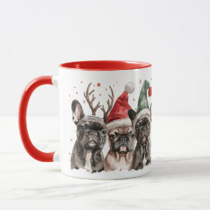 Kerst Franse Bulldog Rendieren Honden Mok