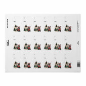 Kerst Franse Bulldogs Etiket (Full Sheet)