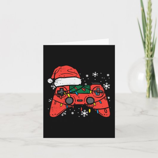 Kerst Gamer Controller Xmas Boys Kinder Jeugd Me Kaart (Voorkant)