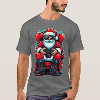 Kerst Gamer Sinterklaas Xmas vintage T-shirt