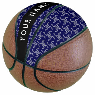 Kerst Garland, Blauw, Jouw naam, Personaliseer Basketbal