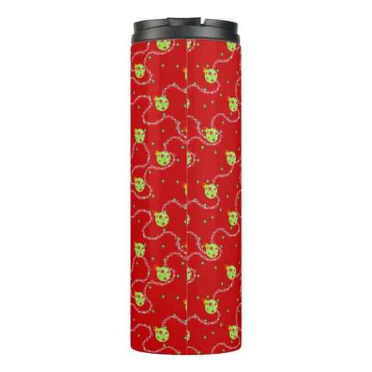 Kerst Garland en Ornament_rood Thermosbeker (Achterkant)