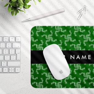 Kerst Garland, Groen, Jouw naam, Personaliseren Muismat