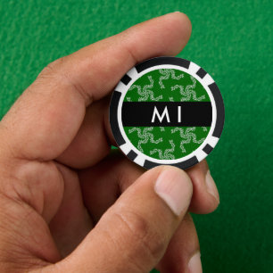 Kerst Garland, Groen, Jouw naam, Personaliseren Poker Chips