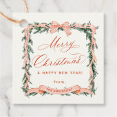 KERST GARLAND Kerst Lijst Gift Label (Voorkant)