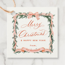 KERST GARLAND Kerst Lijst Gift Label