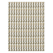 Kerst Garland Pine Cones Pine Branches Goud Tafelkleed (Voorkant)