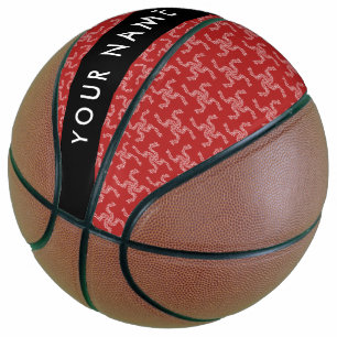 Kerst Garland, Rood, Jouw naam, Personaliseren Basketbal