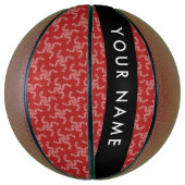 Kerst Garland, Rood, Jouw naam, Personaliseren Basketbal (Verticaal)