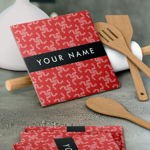 Kerst Garland, Rood, Jouw naam, Personaliseren Tegeltje